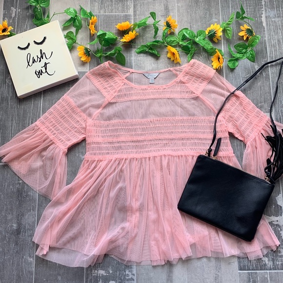 Belle Sky Chiffon Top - Picture 2 of 2